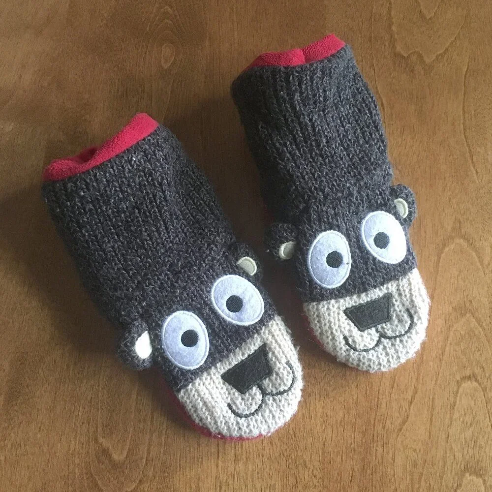 Lazy One toddler bear slippers